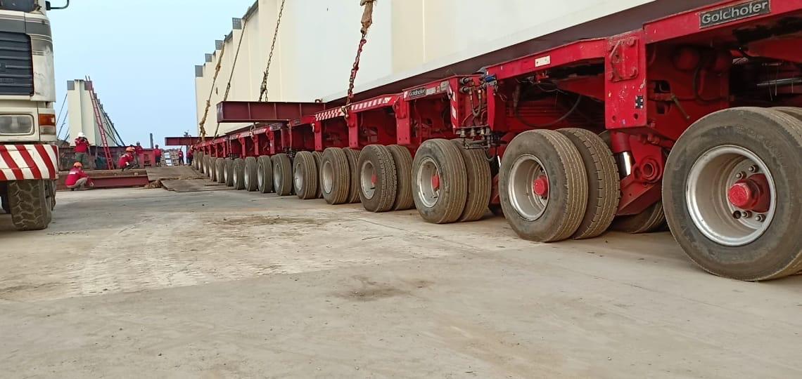 PAL long cargo movement documentation on modular transport